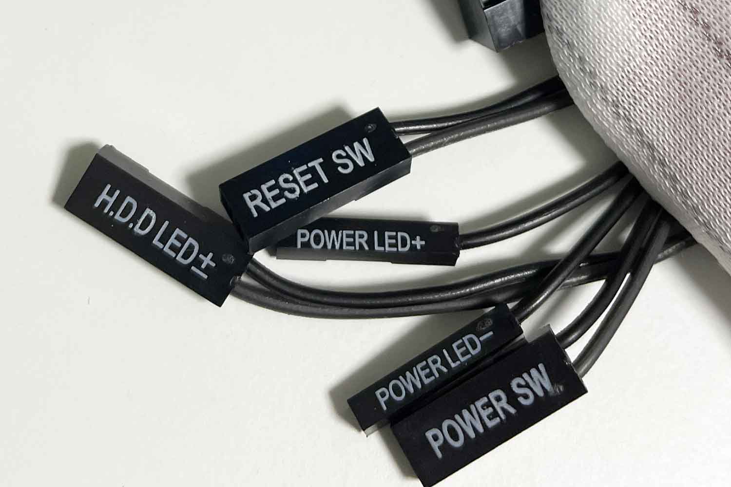 フロントパネルパーツ 配線 HDD-LED RESET POWER