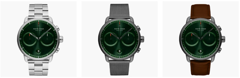 Nordgreen ノードグリーン PIONEER パイオニア 緑文字盤 サンレイグリーン 腕時計